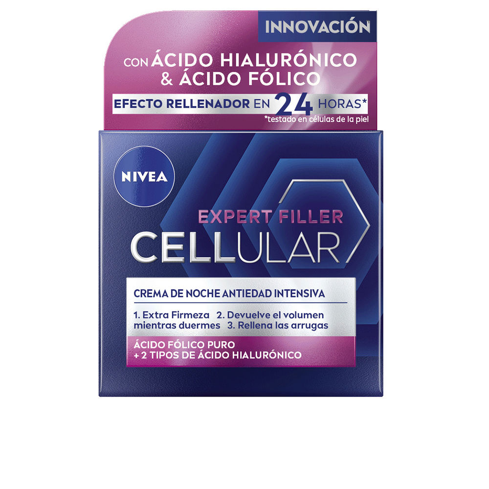 VEFzNEYvNThFZElKNTlENysxZm1SREJGanNxU0NuTkVJWW5KTTE0NnJxVmhCOHFGNDV0VDF6NFFkVFpwMkgvQQ2 CELLULAR FILLER hyaluronic & folic night cream 50 ml - Image 1