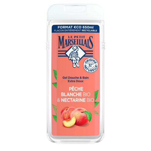 LE PETIT MARSEILLAIS peach and nectarine bath gel 650 ml
