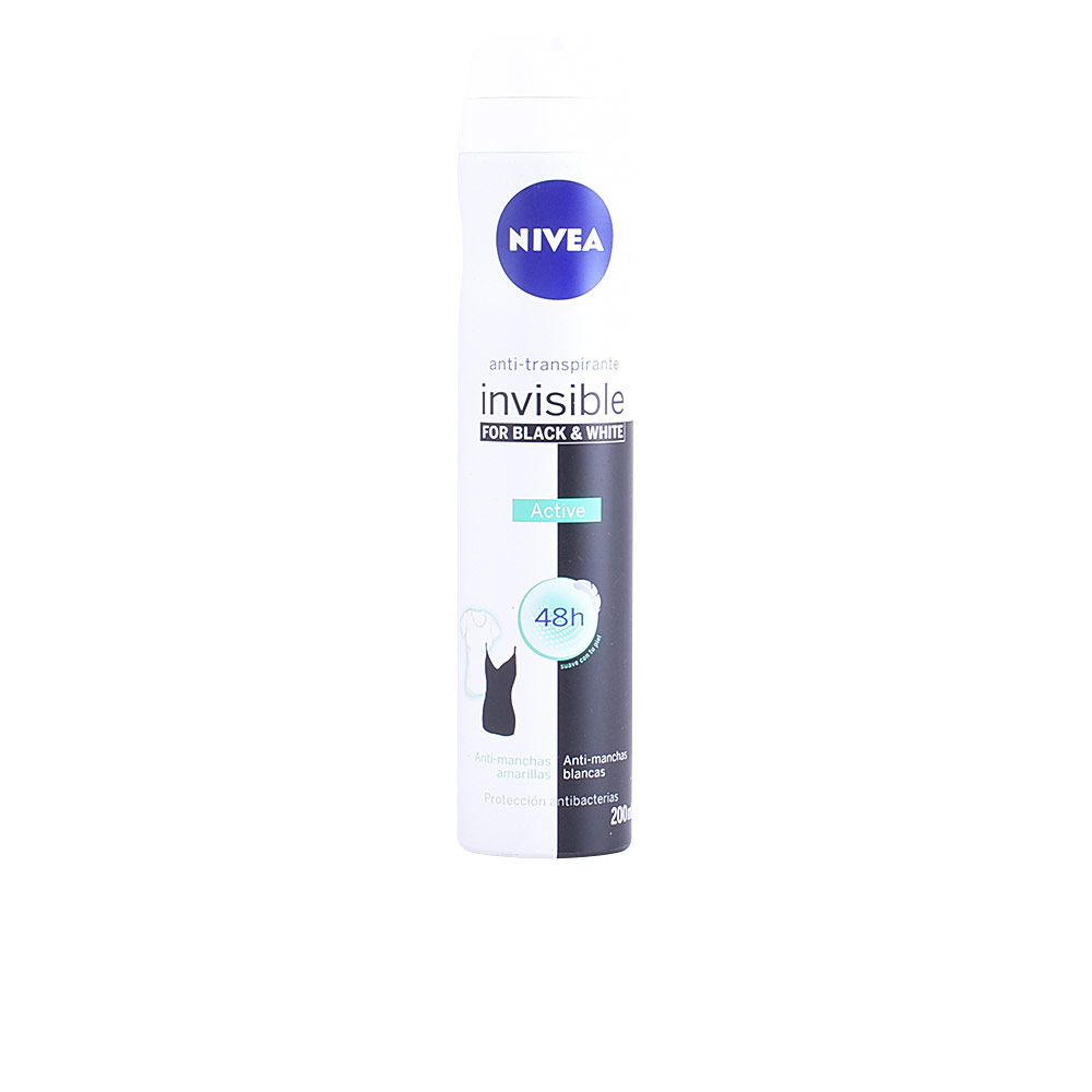 VzRUa0NmZUtOWjNXWEQ3Z25wdWZKdUdVNXd5QVZHWFVuek42YUpNY1N2RzRSZ2g4ZUJldXFzNnhOZ0V3RVJYTw2 BLACK & WHITE INVISIBLE ACTIVE deodorant spray 200 ml - Image 1
