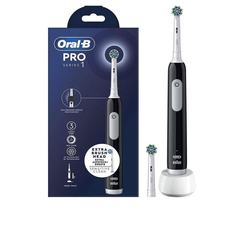 eTc3WGpXYlJnZXgzdXUvT1J6YmlpYmFlMG1nOFgwend0ZCtIK29UOUdLN1Nva3FUeUNML0pwUDNNN3NCMGhqMA2 PRO SERIES 1 BLACK electric toothbrush 1 unit - Image 1